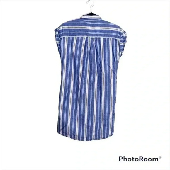 Harper Heritage striped blue/white button down dress Small - Picture 2 of 7
